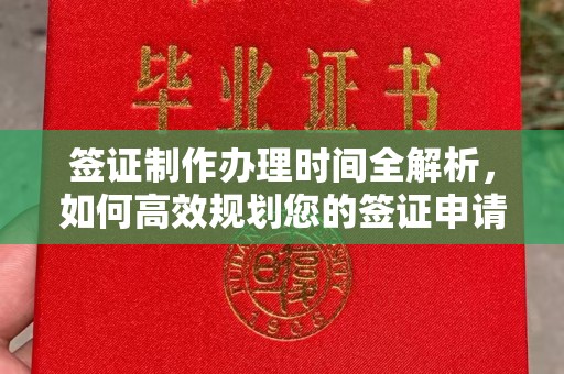 友好签证制作办理时间全解析，如何高效规划您的签证申请流程