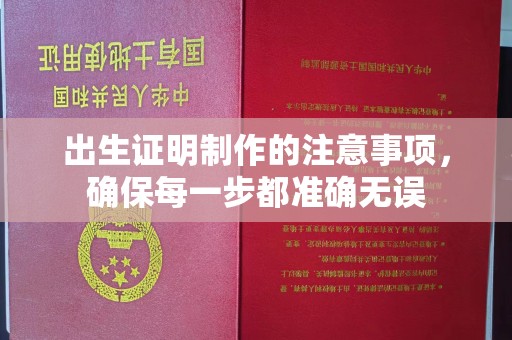 友好出生证明制作的注意事项，确保每一步都准确无误