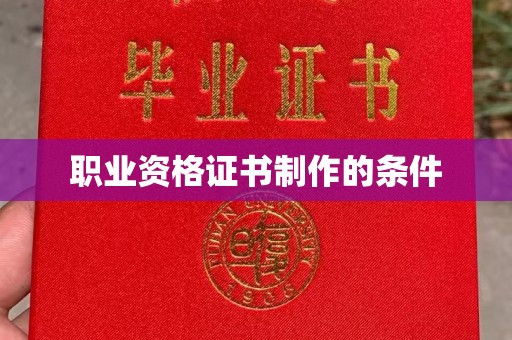 友好职业资格证书制作的条件