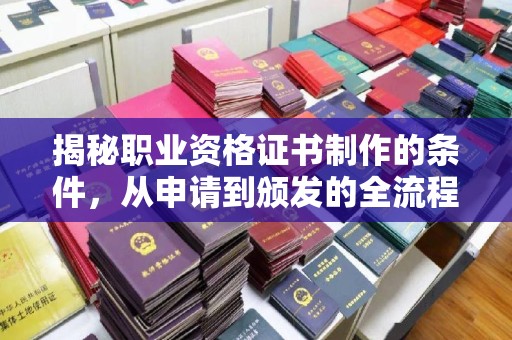 友好揭秘职业资格证书制作的条件，从申请到颁发的全流程解析