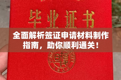友好全面解析签证申请材料制作指南，助你顺利通关！